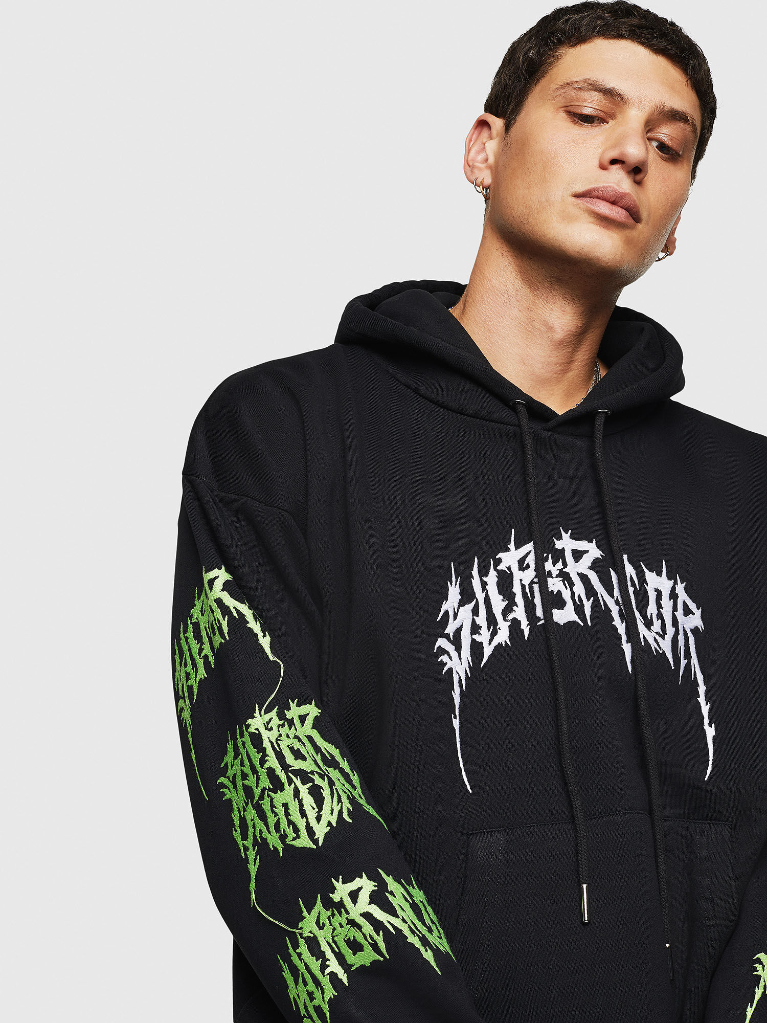 diesel hoodie black