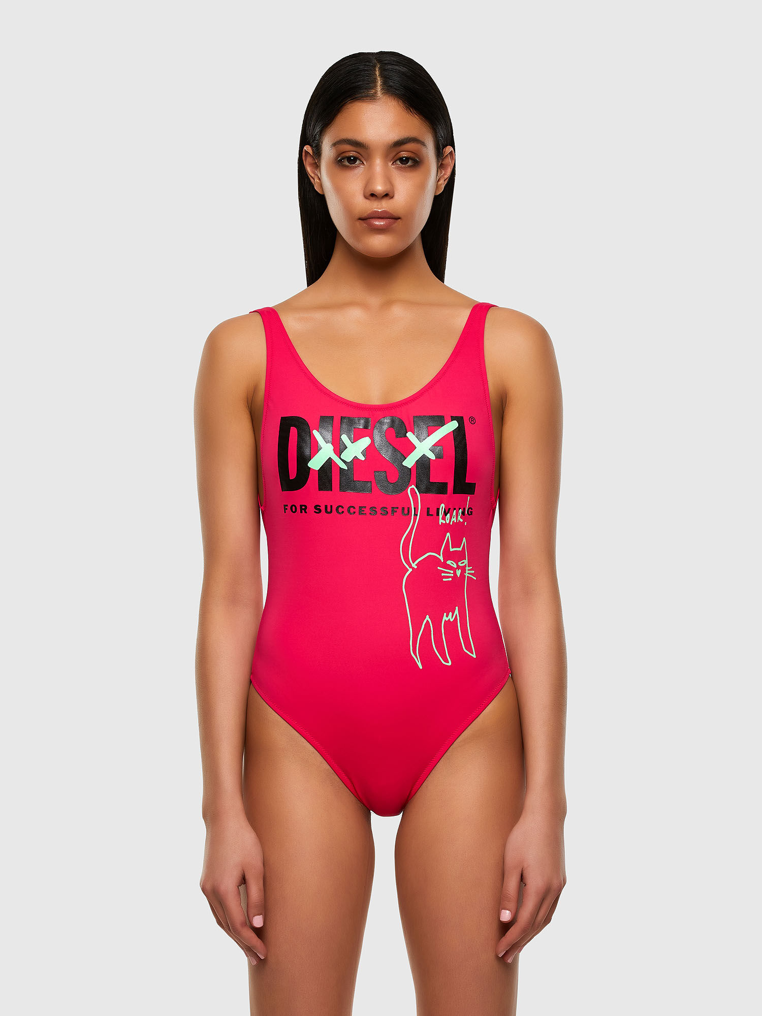 pink swimsuits
