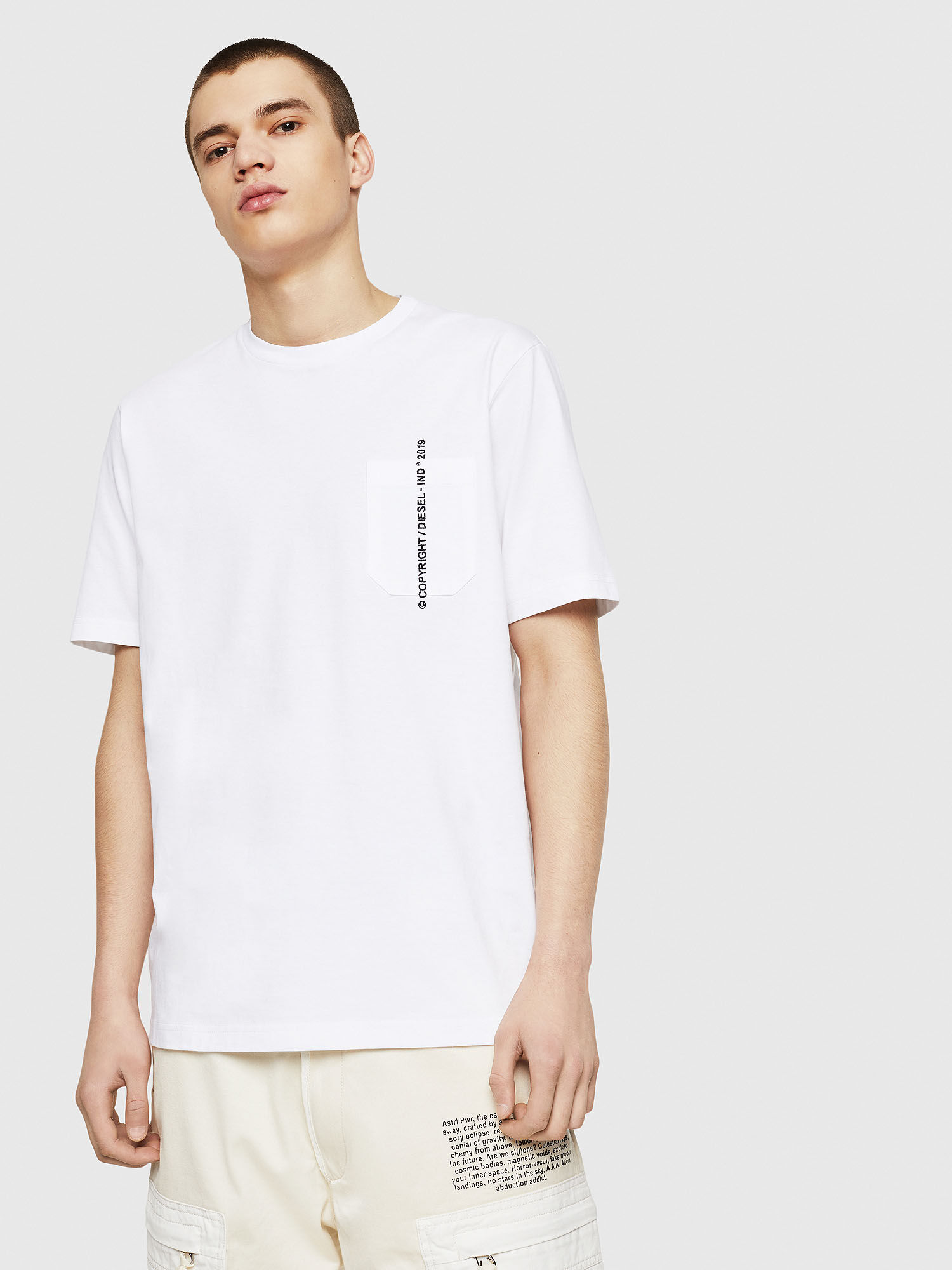 white t shirt with pocket