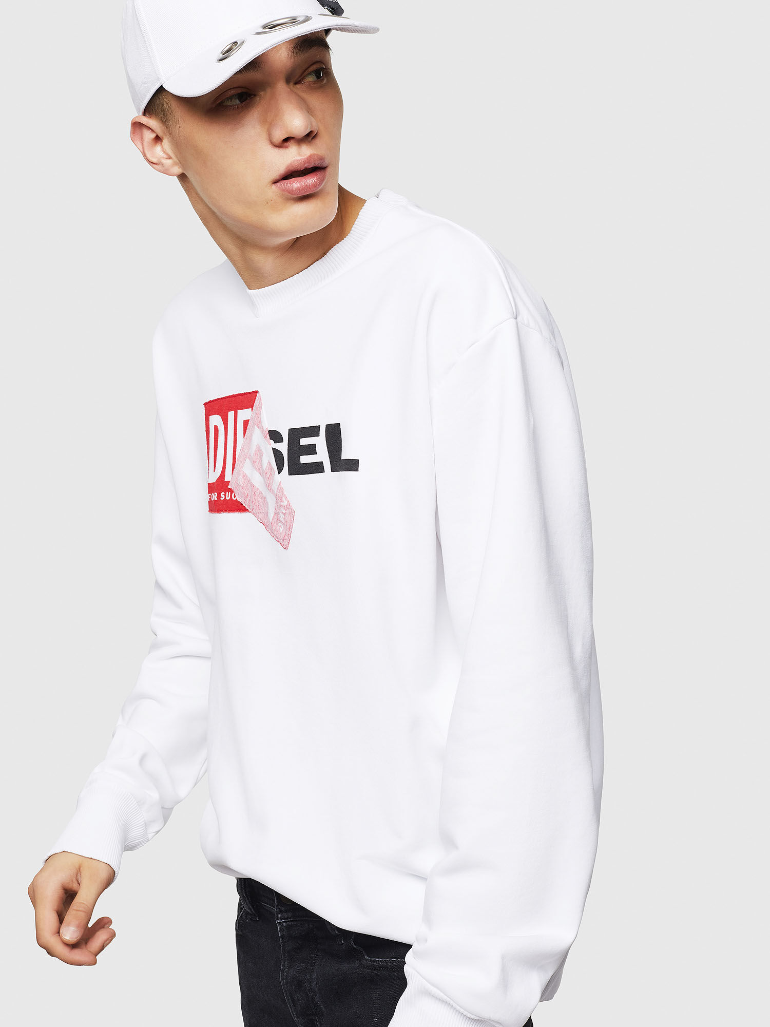 diesel peel logo sweater