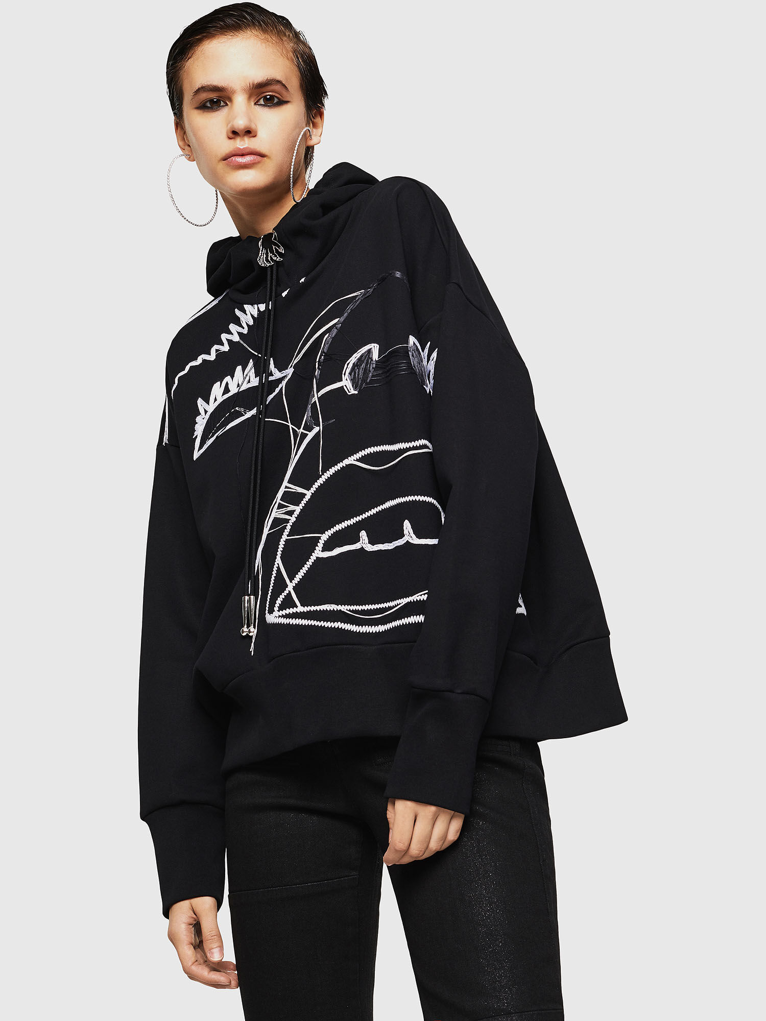 diesel black gold hoodie