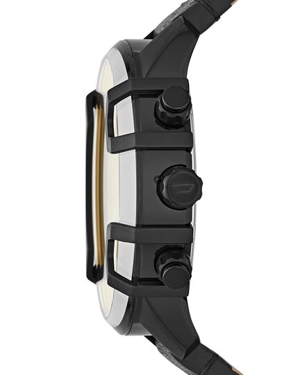 DZ4519 Man: Griffed chronograph black leather watch | Diesel