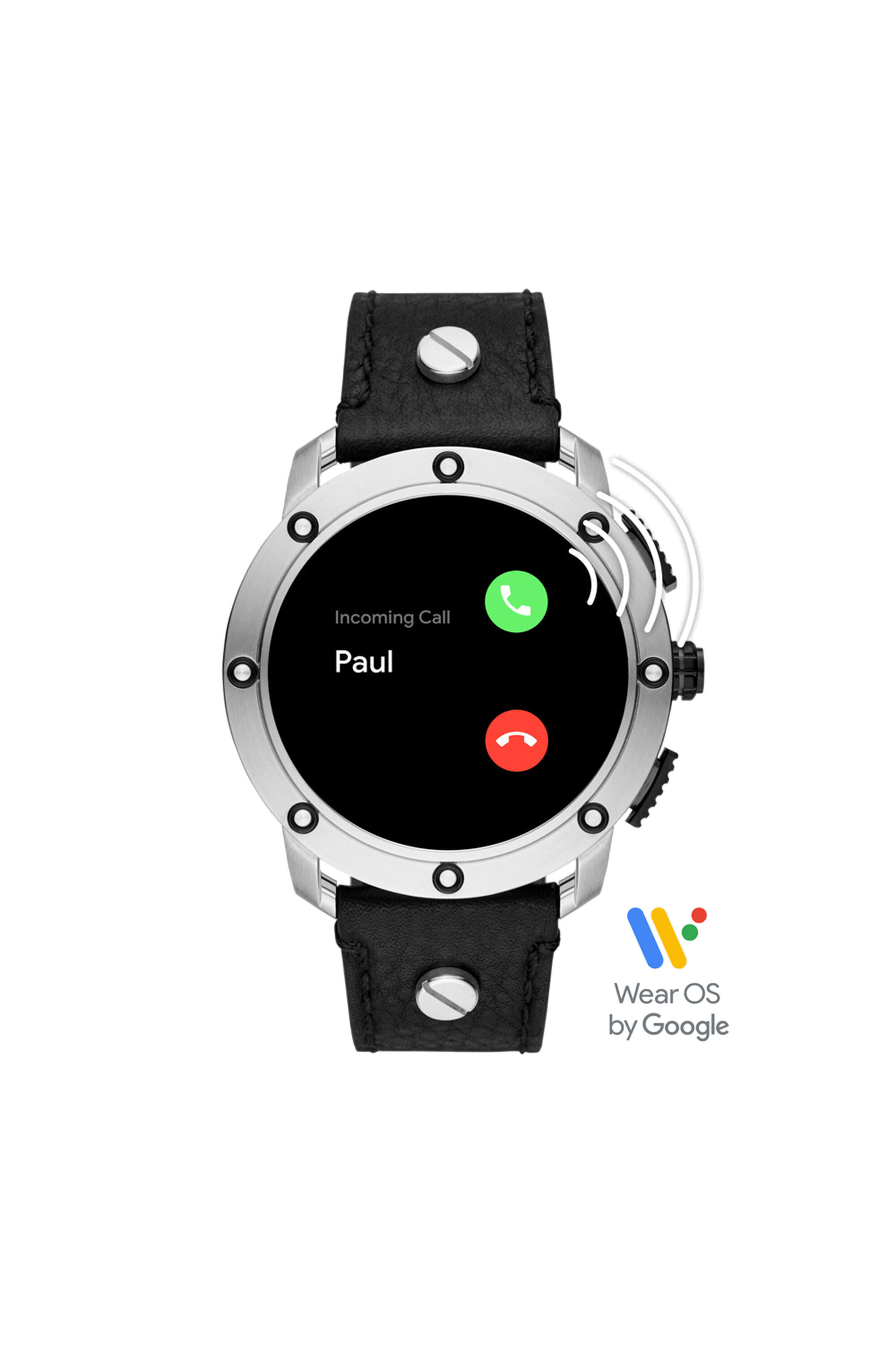 Diesel black leather advanced smart watch on sale