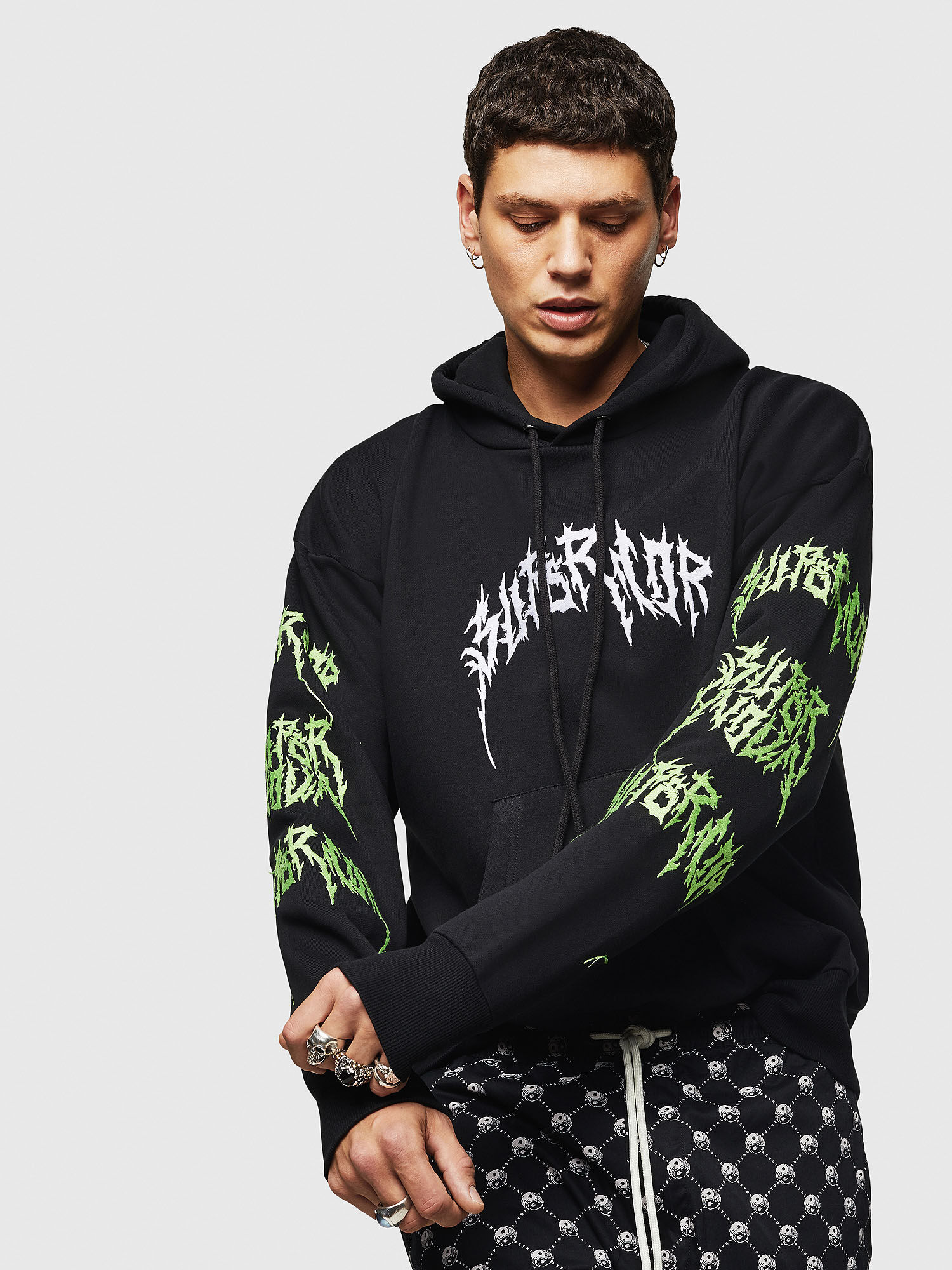 diesel hoodie black