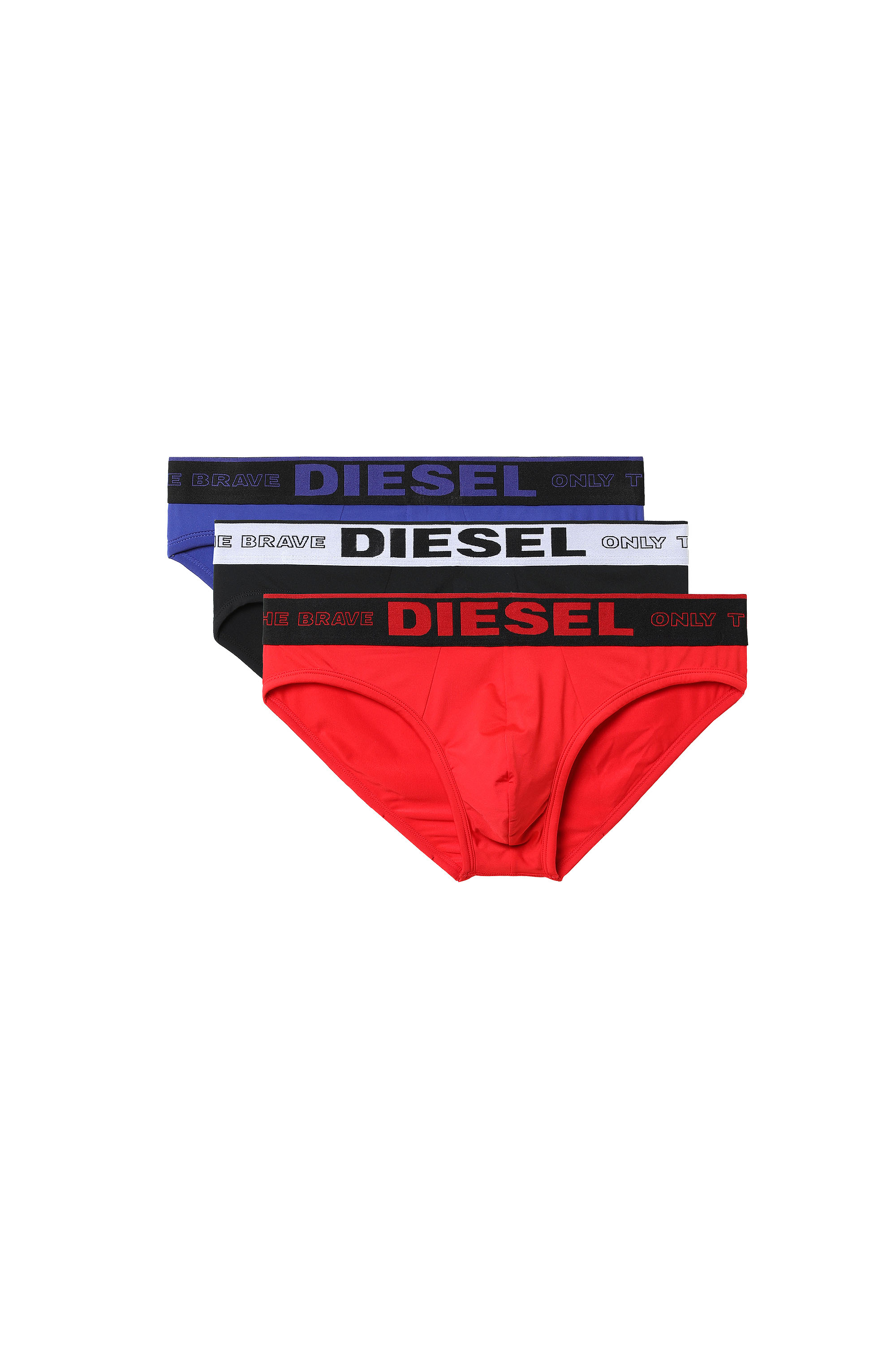 55-DBRIEF-THREEPACK, Black/Red - Briefs