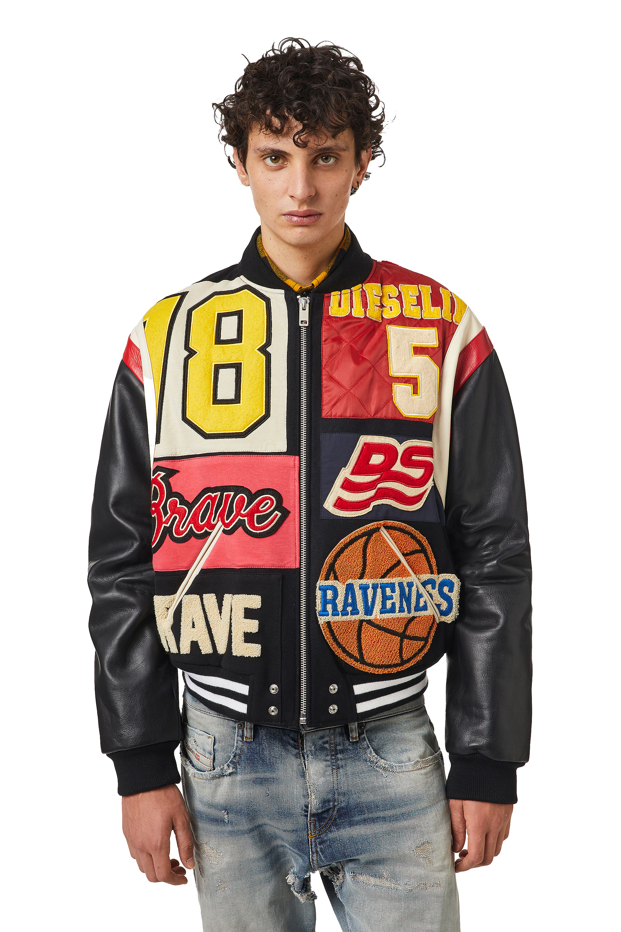 L-KEIR, Black/Red - Leather jackets