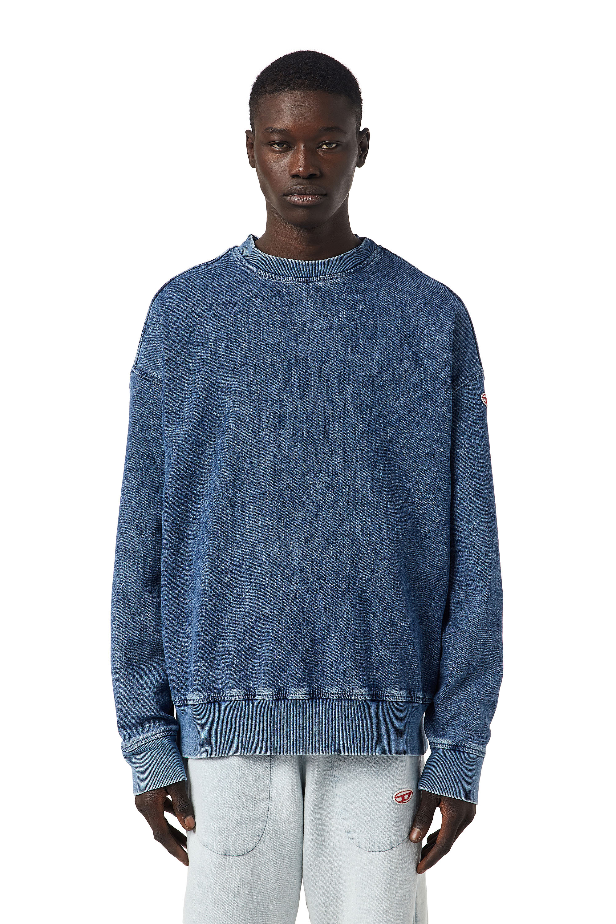 D-KRIB TRACK DENIM JOGGJEANS, Medium blue - Sweaters