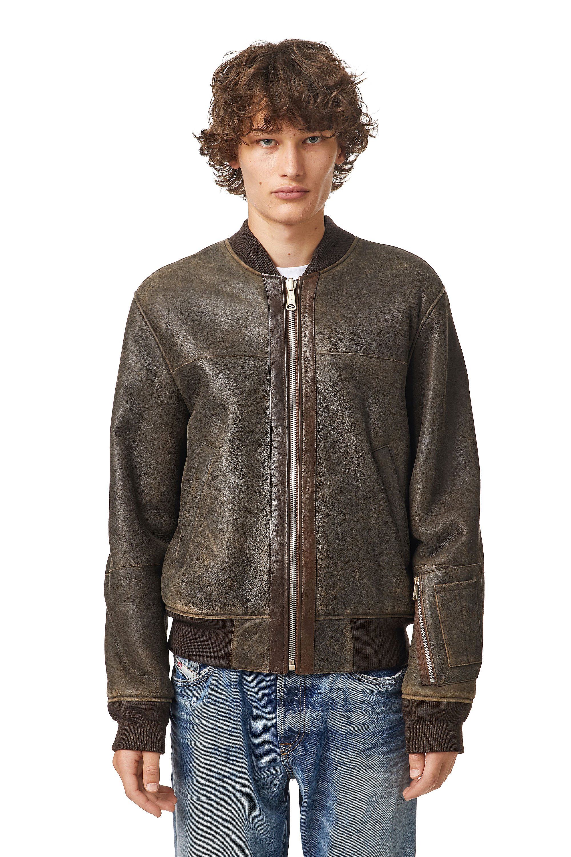 L-CARTER, Brown - Leather jackets