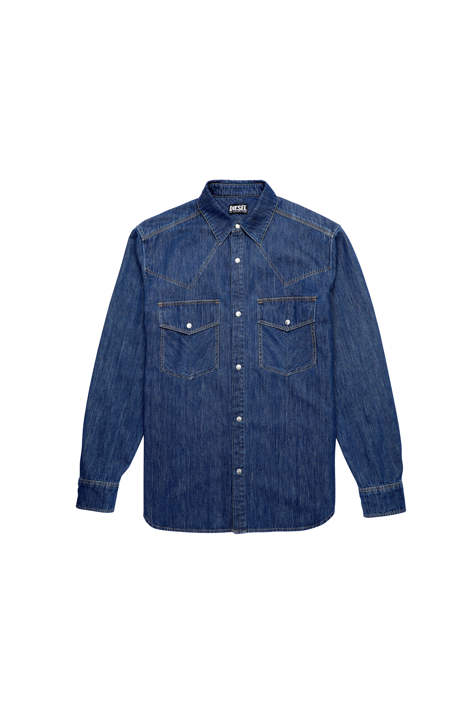 D-OCEAN-SP, Dark Blue - Denim Shirts