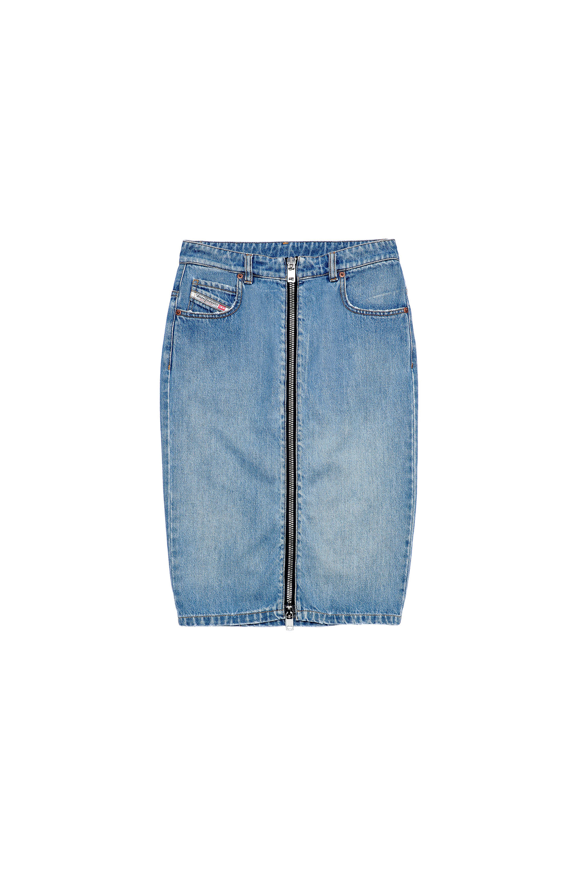 DE-PENCIL-ZIP, Light Blue - Skirts